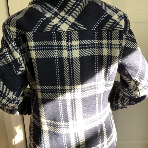 Plaid Pea Coat - Picture 4 of 6